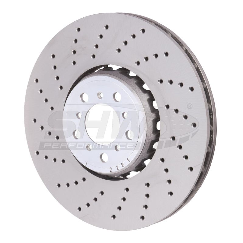 SHW Performance BFL48501 - SHWBFL48501 - SHW 15-18 BMW X5 M 4.4L Left Front Cross-Drilled Lightweight Brake Rotor (34112284901) - Shipped in Europe - Tuningsupply.com