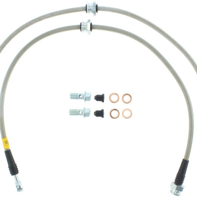 Stoptech 950.42000 - STO950.42000 - StopTech 03-08 Infiniti FX35/FX45/FX50 Stainless Steel Front Brake Lines - Shipped in Europe - Tuningsupply.com