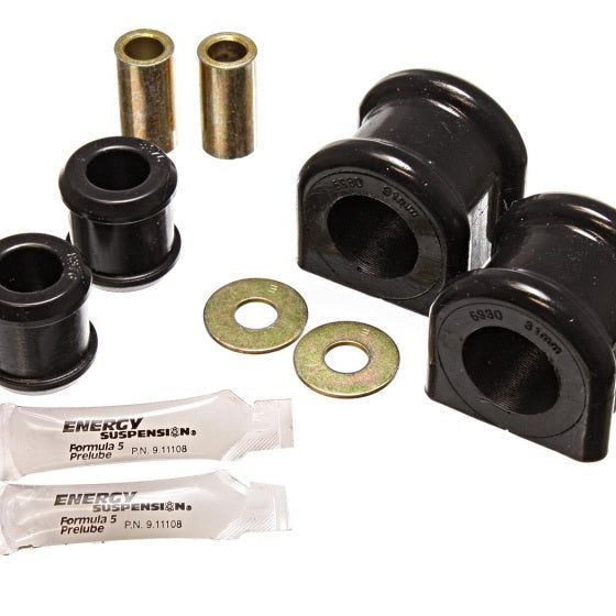 Energy Suspension 2.5112G - ENG2.5112G - Energy Suspension 07-11 Jeep Wrangler JK Black Front 31mm Sway Bar and End Link Bushing Set - Shipped in Europe - Tuningsupply.com