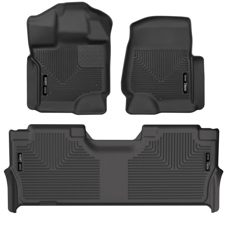 Husky Liners 94121 - HSL94121 - Husky Liners 21-24 Ford F-150 SuperCrew Weatherbeater Black Front & 2nd Seat Floor Liners - Shipped in Europe - Tuningsupply.com