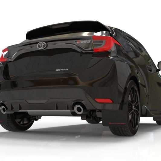 Rally Armor MF74-UR-BLK/RD - RALMF74-UR-BLK/RD - Rally Armor 20-25 Toyota GR Yaris Black Mud Flap w/Red Logo - Shipped in Europe - Tuningsupply.com