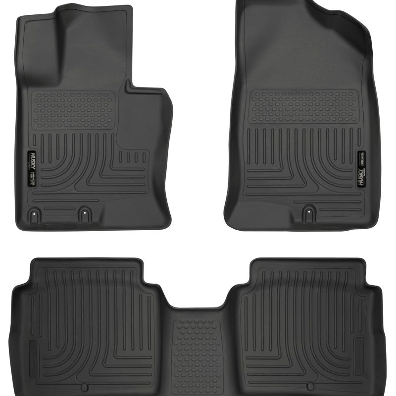 Husky Liners 99691 - HSL99691 - Husky Liners 11-14 Kia Optima Weatherbeater Black Front & 2nd Seat Floor Liners - Shipped in Europe - Tuningsupply.com