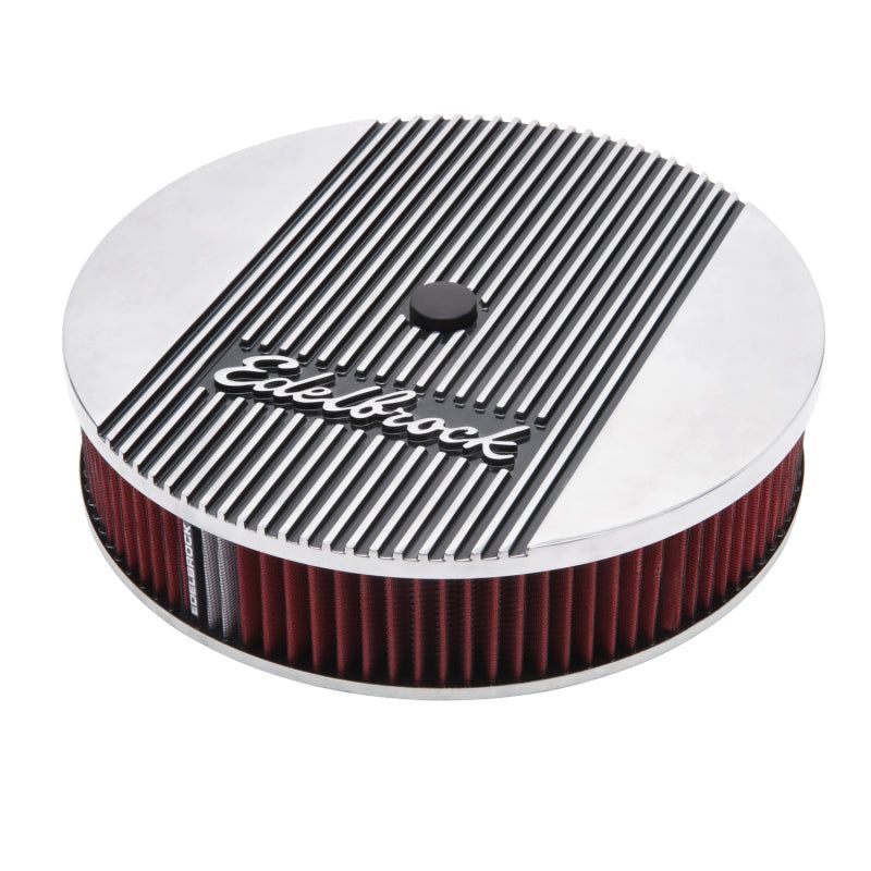 Edelbrock 4266 - EDE4266 - Edelbrock Air Cleaner Elite II 14In Diameter w/ 3In Element Polished - Shipped in Europe - Tuningsupply.com