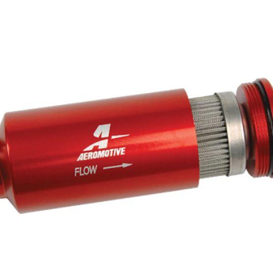 Aeromotive 12335 - AER12335 - Aeromotive In-Line Filter - AN-10 size - 40 Micron SS Element - Red Anodize Finish - Shipped in Europe - Tuningsupply.com