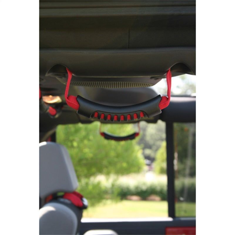 Rugged Ridge 13305.15 - RUG13305.15 - Rugged Ridge Rear Side Grab Handles Red 07-18 Jeep Wrangler Unlimited JK - Shipped in Europe - Tuningsupply.com