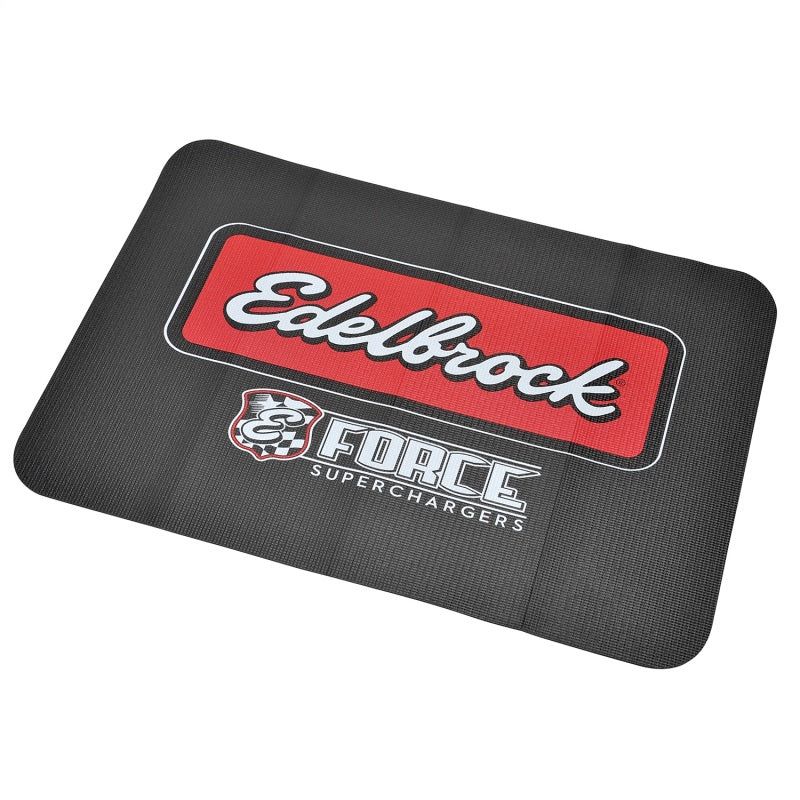 Edelbrock 2324 - EDE2324 - Edelbrock Racing Fender Cover - PVC Foam Mat - 2 Color Printed Edelbrock Racing Logo - Shipped in Europe - Tuningsupply.com