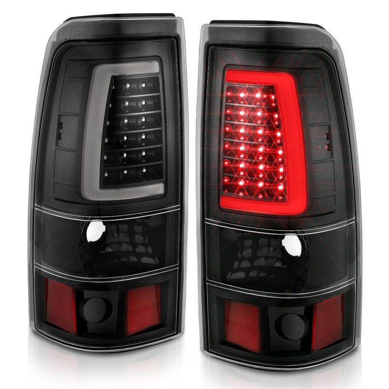 ANZO 311333 - ANZ311333 - ANZO 2003-2006 Chevy Silverado 1500 LED Taillights Plank Style Black w/Clear Lens - Shipped in Europe - Tuningsupply.com