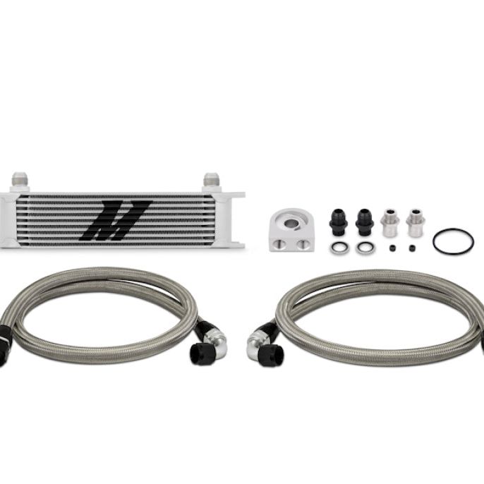 Mishimoto MMOC-U - MISMMOC-U - Mishimoto Universal 10 Row Oil Cooler Kit (Metal Braided Lines) - Shipped in Europe - Tuningsupply.com