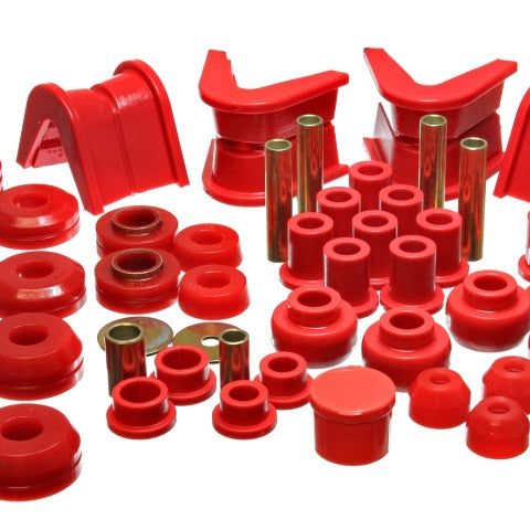 Energy Suspension 4.18107R - ENG4.18107R - Energy Suspension 73-79 Ford F-150 Pickup 4WD Red Hyper-flex Master Bushing Set - Shipped in Europe - Tuningsupply.com