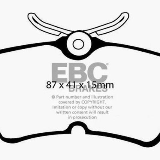 EBC DP41218R - EBCDP41218R - EBC 13+ Ford Fiesta 1.6 Turbo ST Yellowstuff Rear Brake Pads - Shipped in Europe - Tuningsupply.com