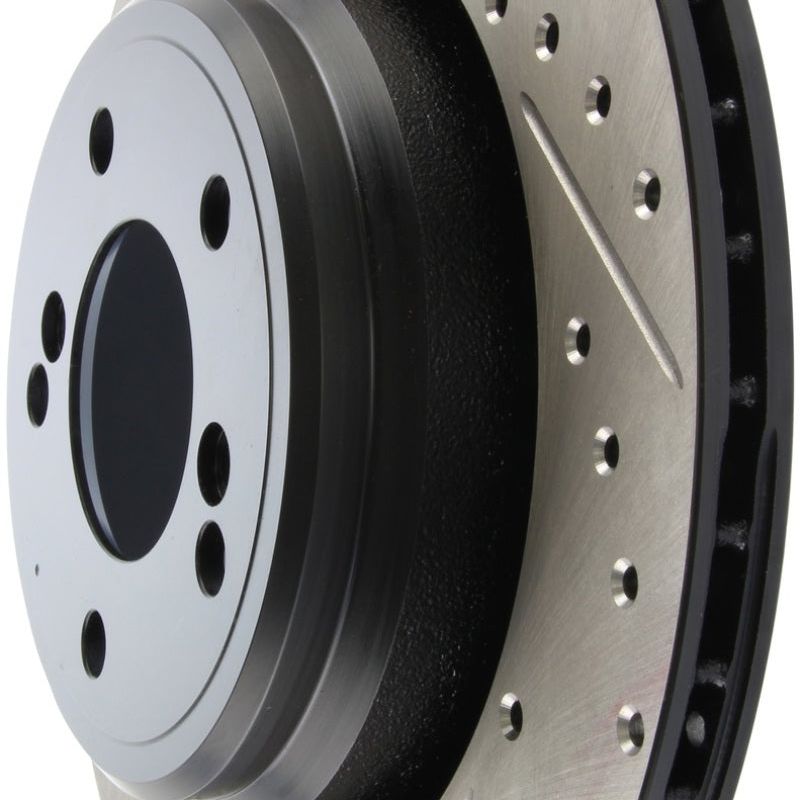 Stoptech 127.34054R - STO127.34054R - StopTech 00-03 BMW M5 (E39) Slotted & Drilled Right Rear Rotor - Shipped in Europe - Tuningsupply.com