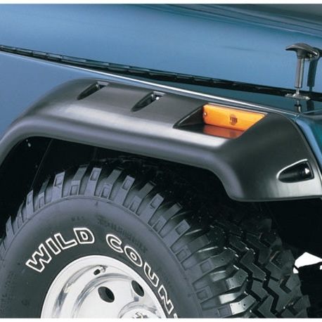 Bushwacker 10909-07 - BUS10909-07 - Bushwacker 87-95 Jeep Wrangler Cutout Style Flares 4pc Cutting Optional Not Renegade - Black - Shipped in Europe - Tuningsupply.com