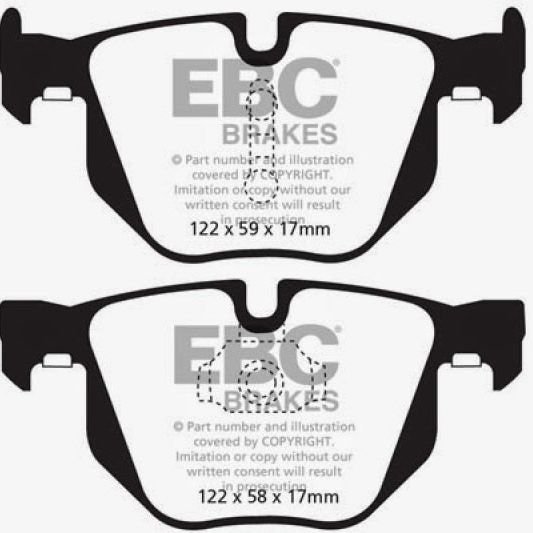 EBC DP42009R - EBCDP42009R - EBC 10-14 BMW X5 3.0 Turbo (35) Yellowstuff Rear Brake Pads - Shipped in Europe - Tuningsupply.com