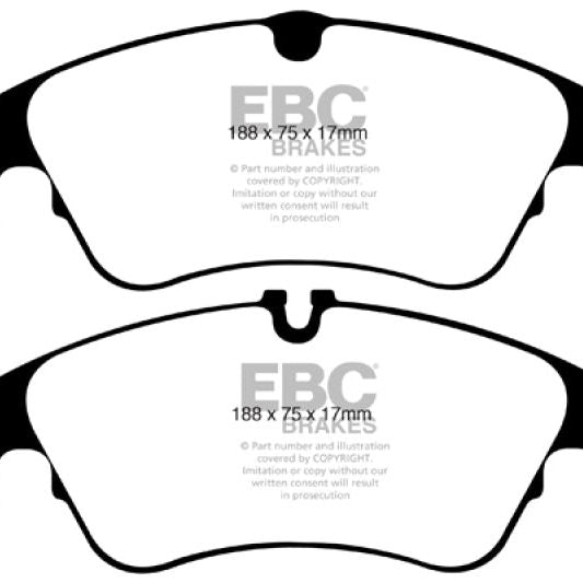 EBC DP41986R - EBCDP41986R - EBC 09-11 Audi A4 2.0 Turbo Yellowstuff Front Brake Pads - Shipped in Europe - Tuningsupply.com