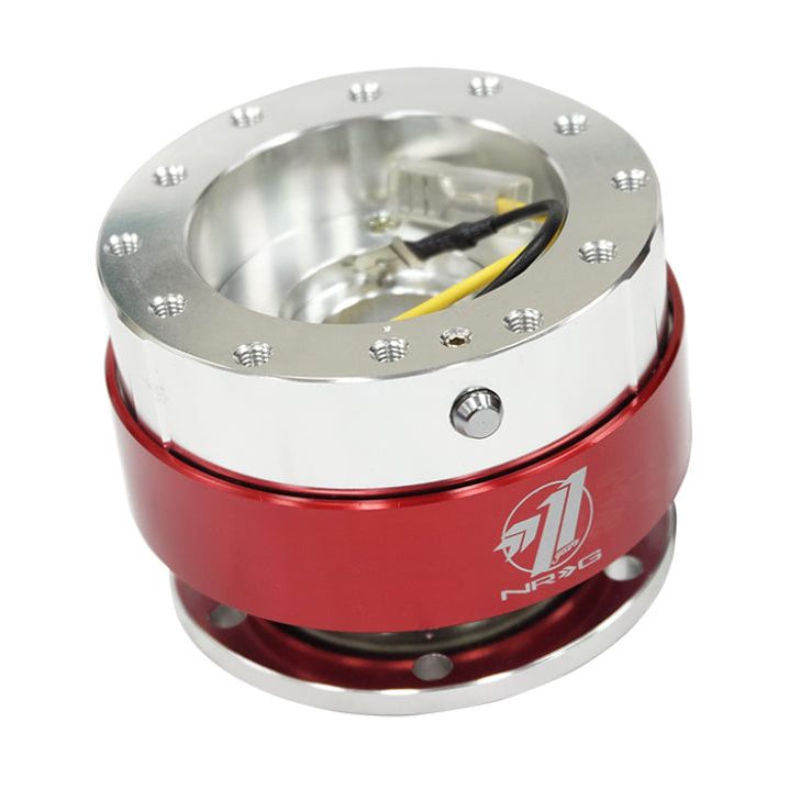 NRG SRK-100RD - NRGSRK-100RD - NRG Quick Release - Silver Body/ Red Chrome Ring - Shipped in Europe - Tuningsupply.com