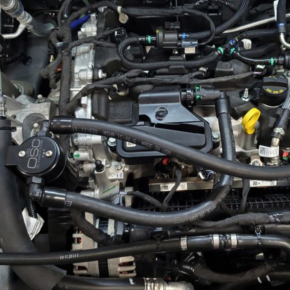 J&L 3043P-B - JLT3043P-B - J&L 2021-2024 Ford Bronco 1.5L EcoBoost Passenger Side Oil Separator 3.0 - Black Anodized - Shipped in Europe - Tuningsupply.com