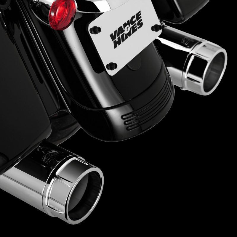 Vance and Hines 16674 - VAH16674 - Vance & Hines HD Touring 17-22 Torquer 450 Chrome Slip-On Exhaust - Shipped in Europe - Tuningsupply.com