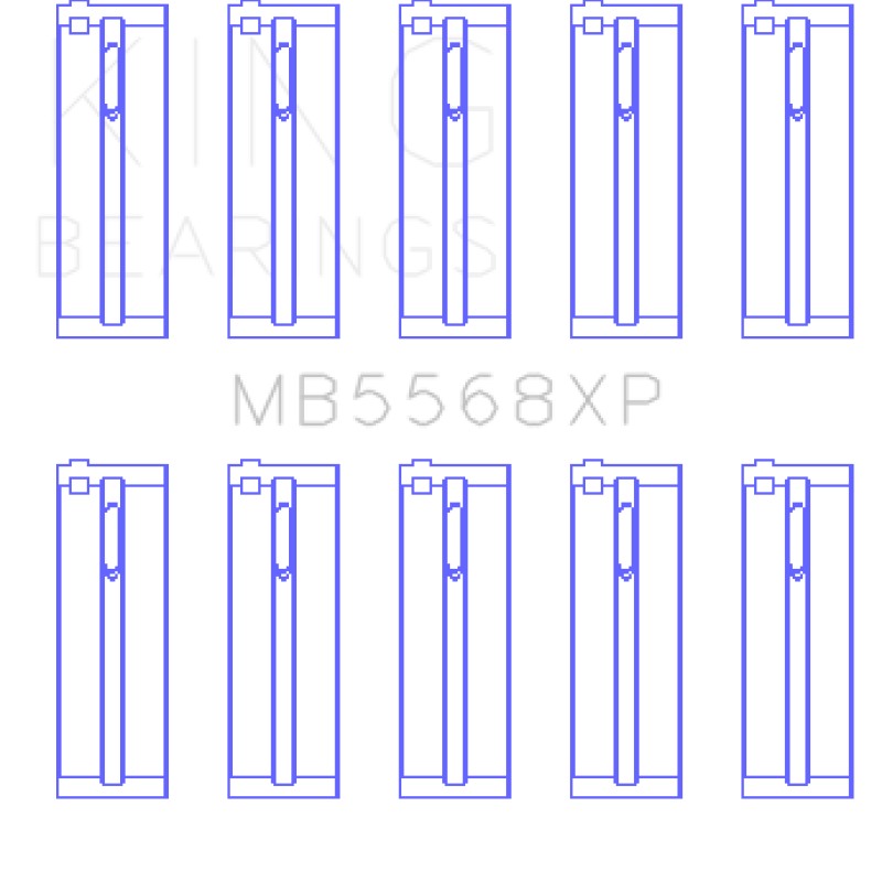 King Engine Bearings GMB5568XP - KINGMB5568XP - King Engine Bearings Acura D16A1/97-01 Honda H22A4/98+ F23A Performance Main Bearing Set - Size STD - Shipped in Europe - Tuningsupply.com