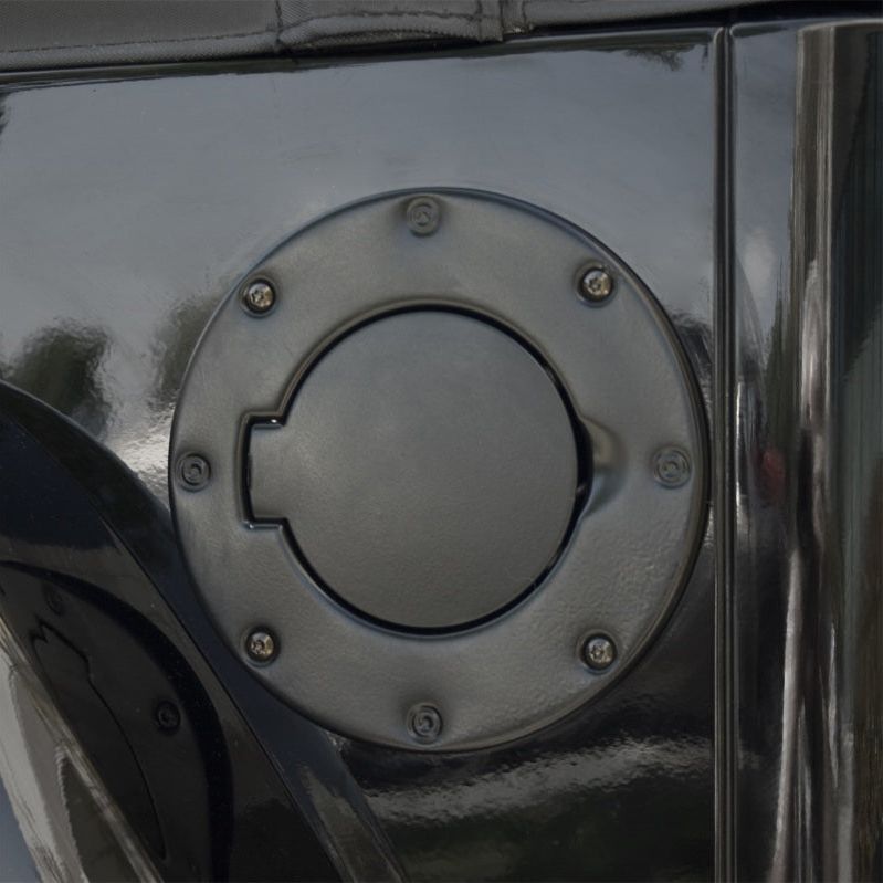 Rugged Ridge 11229.01 - RUG11229.01 - Rugged Ridge 97-06 Jeep Wrangler TJ Black Non-Locking Gas Cap Door - Shipped in Europe - Tuningsupply.com