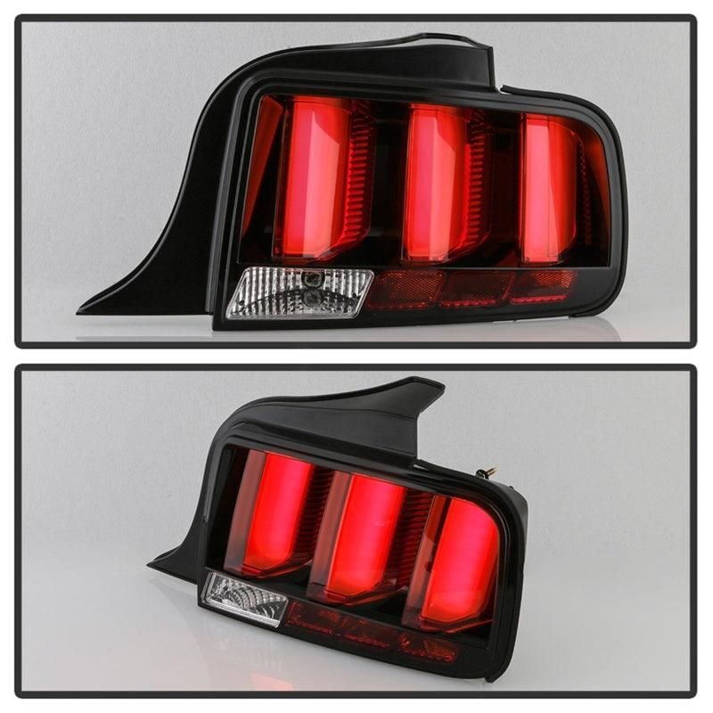SPYDER 5086716 - SPY5086716 - Spyder 05-09 Ford Mustang (Red Light Bar) LED Tail Lights - Black ALT-YD-FM05V3-RBLED-BK - Shipped in Europe - Tuningsupply.com