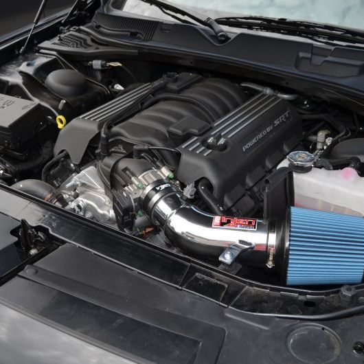Injen PF5064WB - INJPF5064WB - Injen 11-20 Dodge Challenger SRT-8 6.4L V8 Wrinkle Black Power-Flow Short Ram Intake - Shipped in Europe - Tuningsupply.com