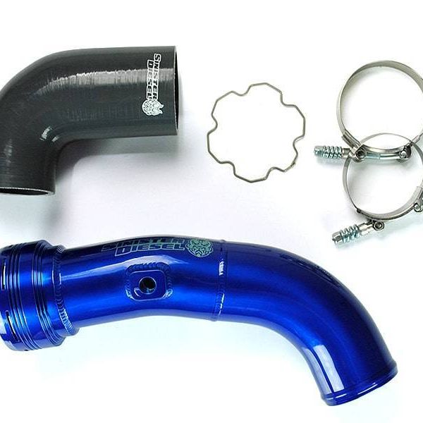 Sinister Diesel SD-INTRPIPE-6.7P-COLD-17 - SINSD-INTRPIPE-6.7P-COLD-17 - Sinister Diesel 17-19 Ford Powerstroke 6.7L Cold Side Charge Pipe - Shipped in Europe - Tuningsupply.com