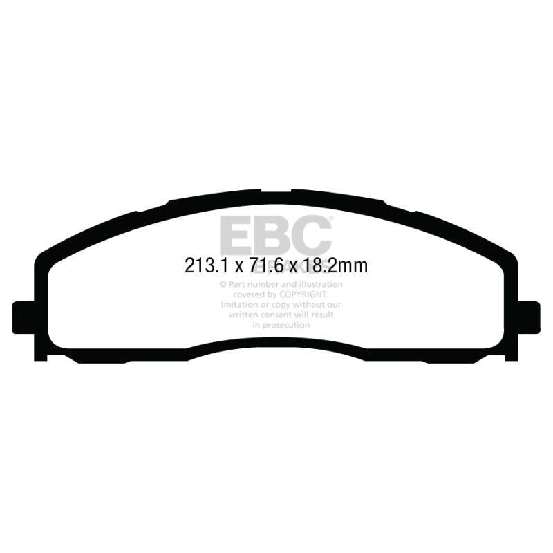 EBC DP43015R - EBCDP43015R - EBC 13+ Ford F250 (inc Super Duty) 6.2 (2WD) Yellowstuff Front Brake Pads - Shipped in Europe - Tuningsupply.com
