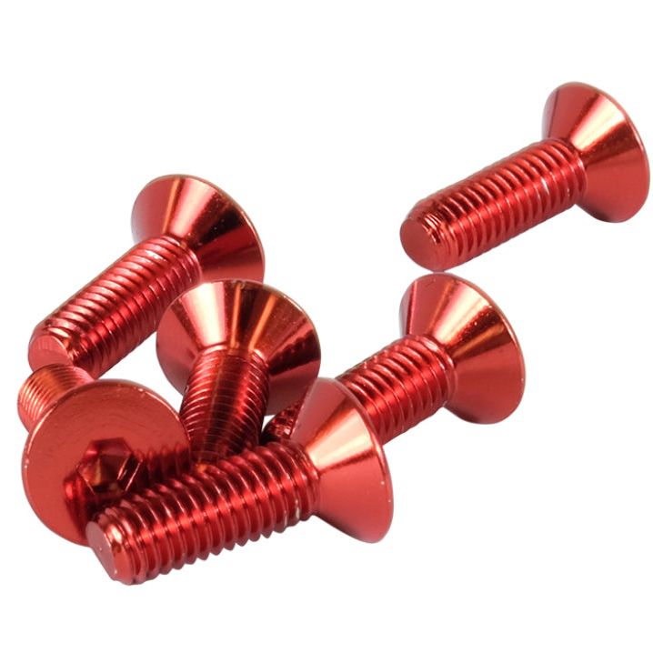 NRG SWS-100RD - NRGSWS-100RD - NRG Steering Wheel Screw Upgrade Kit (Conical) - Red - Shipped in Europe - Tuningsupply.com