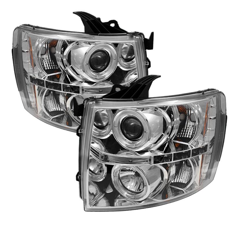 SPYDER 5009500 - SPY5009500 - Spyder Chevy Silverado 1500 07-13 Projector Headlights LED Halo LED Chrm PRO-YD-CS07-HL-C - Shipped in Europe - Tuningsupply.com