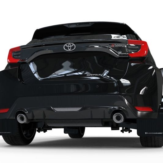 Rally Armor MF74-UR-BLK/GRY - RALMF74-UR-BLK/GRY - Rally Armor 20-25 Toyota GR Yaris Black Mud Flap w/Grey Logo - Shipped in Europe - Tuningsupply.com