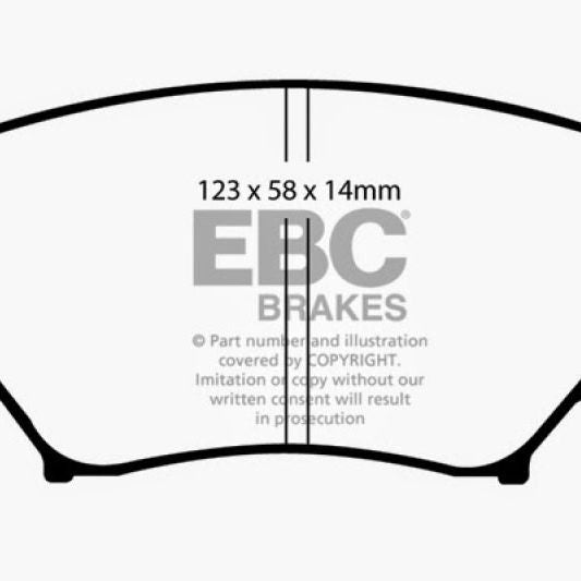 EBC DP41774R - EBCDP41774R - EBC 06-15 Mazda Miata MX5 2.0 Yellowstuff Front Brake Pads - Shipped in Europe - Tuningsupply.com