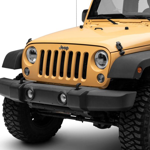 Raxiom J155018 - RAXJ155018 - Raxiom 97-18 Jeep Wrangler TJ/JK 7-Inch LED Headlights w/ Halos- Black Housing (Clear Lens) - Shipped in Europe - Tuningsupply.com