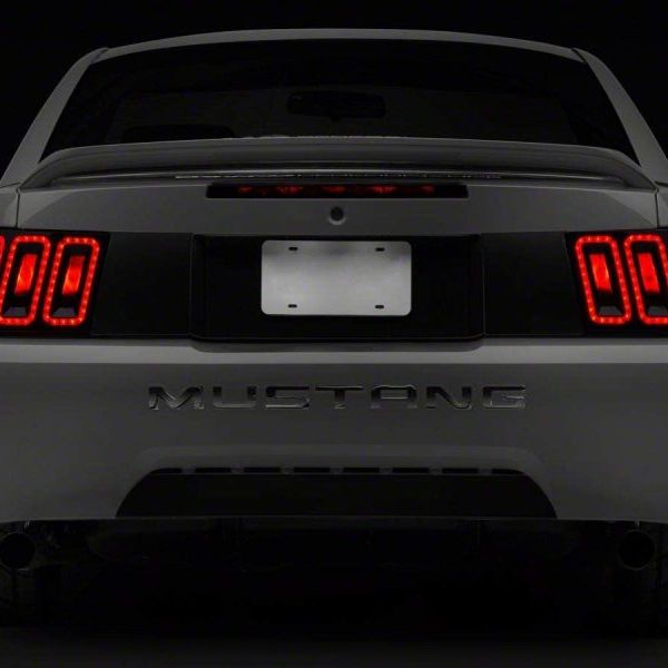 Raxiom 100807 - RAX100807 - Raxiom 99-04 Ford Mustang Excluding 99-01 Cobra Icon LED Tail Lights- Black Housing (Smoked Lens) - Shipped in Europe - Tuningsupply.com