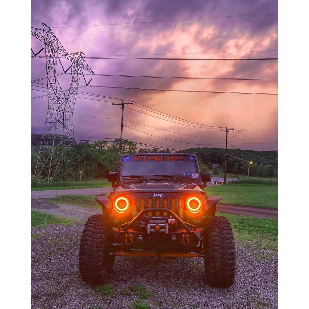 ORACLE Lighting 5769-334 - ORL5769-334 - Oracle 7in High Powered LED Headlights - Black Bezel - ColorSHIFT No Controller - Shipped in Europe - Tuningsupply.com