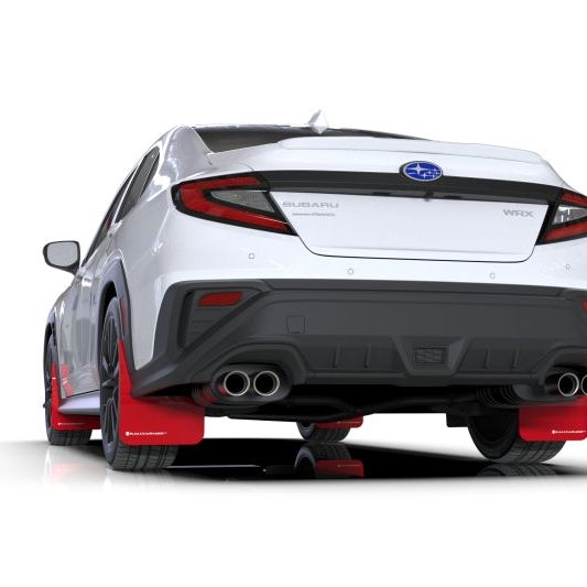Rally Armor MF92-UR-RD/WH - RALMF92-UR-RD/WH - Rally Armor 22-25 Subaru WRX Red UR Mud Flap w/White Logo - Shipped in Europe - Tuningsupply.com