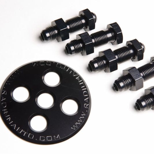 Radium Engineering 20-0128-01 - RAD20-0128-01 - Radium Engineering Fuel Surge Tank 6AN Bulkhead Plate w/ Fittings and Nuts - Shipped in Europe - Tuningsupply.com