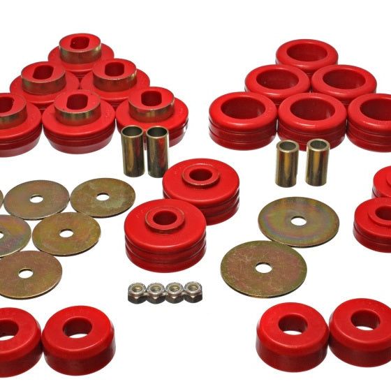 Energy Suspension 3.4118R - ENG3.4118R - Energy Suspension 92-97 GM Denali XL/Blazer/Yukon XL 4WD Red Body Mount Set - Shipped in Europe - Tuningsupply.com
