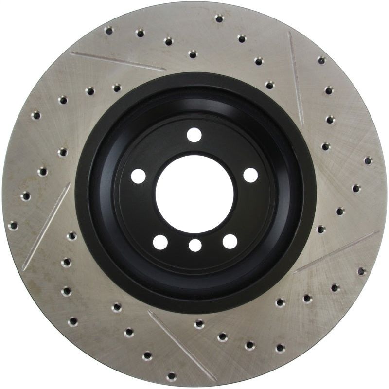 Stoptech 127.34093R - STO127.34093R - StopTech 07-09 BMW 335 (E90/E92/E93) Slotted & Drilled Right Front Rotor - Shipped in Europe - Tuningsupply.com