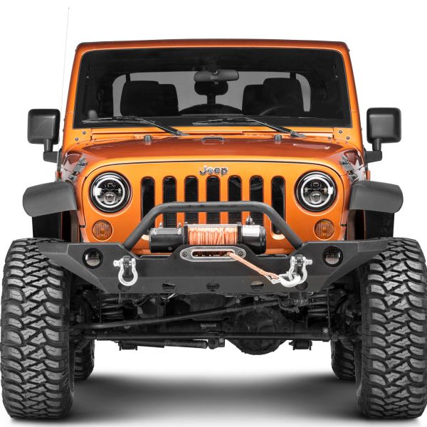 Raxiom J108037 - RAXJ108037 - Raxiom 97-18 Jeep Wrangler TJ/JK Axial Halo Headlights w/ DRL Amber Signals- Blk Hsng (Clear Lens) - Shipped in Europe - Tuningsupply.com