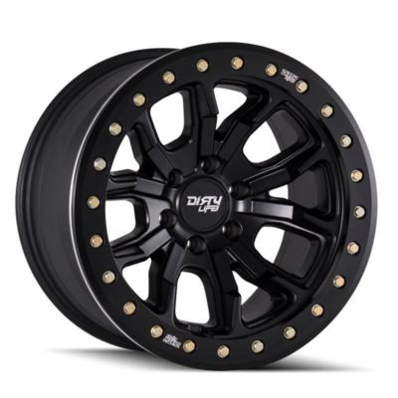 Dirty Life 9303-7973MB12 - DLW9303-7973MB12 - Dirty Life 9303 DT-1 17x9 / 5x127 BP / -12mm Offset / 78.1mm Hub Matte Black Wheel - Beadlock - Shipped in Europe - Tuningsupply.com