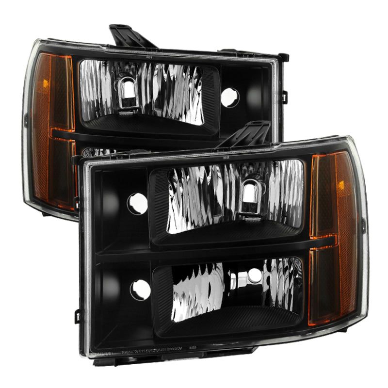 SPYDER 9034749 - SPY9034749 - xTune GMC Sierra 07-13 Crystal Headlights Black HD-JH-GSIE07-AM-BK - Shipped in Europe - Tuningsupply.com