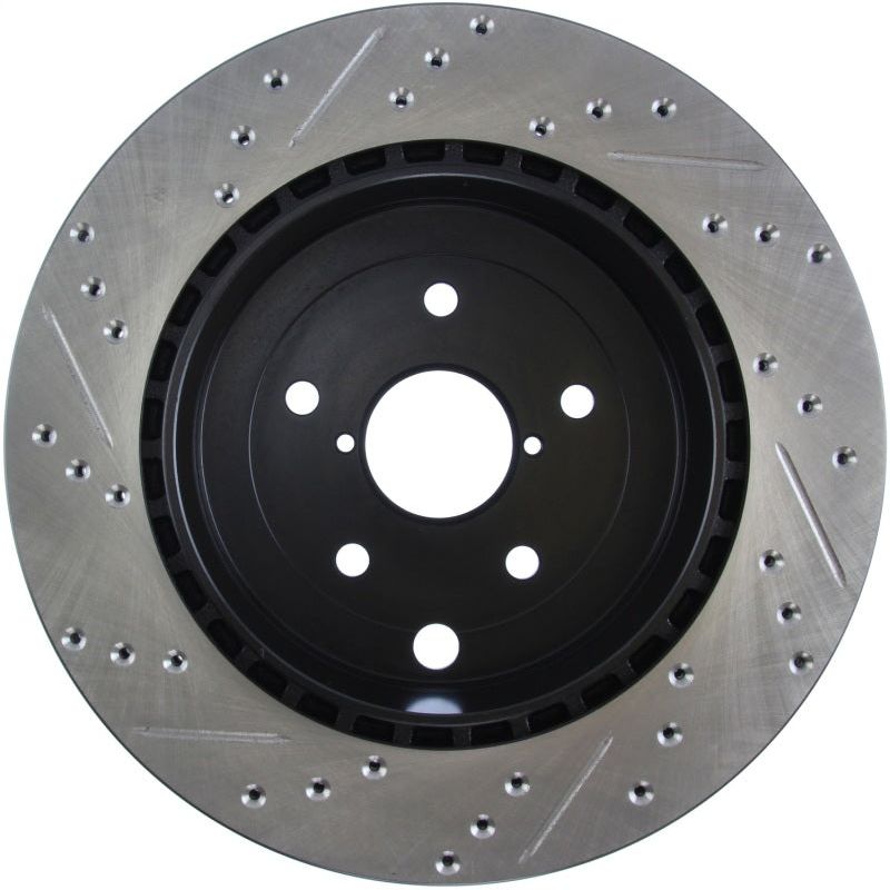 Stoptech 127.47030L - STO127.47030L - StopTech 08+ Subaru STI (Will Not Fit 05-07) Slotted & Drilled Sport Brake Rotor - Shipped in Europe - Tuningsupply.com