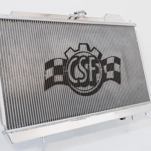 CSF 7075 - CSF7075 - CSF 96-07 Mitsubishi Evo 4/5/6/7/8/9 Full-Slim Radiator w/12in Fan & Shroud/-16AN & Slip On Fitting - Shipped in Europe - Tuningsupply.com