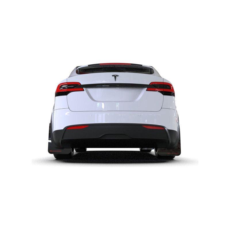 Rally Armor MF102-UR-BLK/MBK - RALMF102-UR-BLK/MBK - Rally Armor 22-26 Tesla Model X Black UR Mud Flap - Metallic Black Logo - Shipped in Europe - Tuningsupply.com