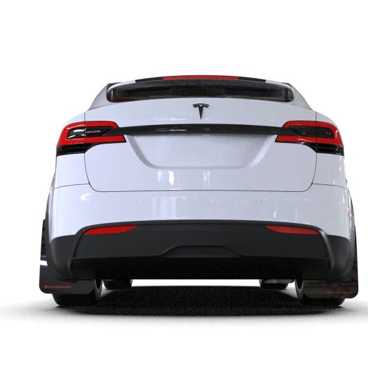 Rally Armor MF102-UR-BLK/RD - RALMF102-UR-BLK/RD - Rally Armor 22-26 Tesla Model X Black UR Mud Flap w/Red Logo - Shipped in Europe - Tuningsupply.com