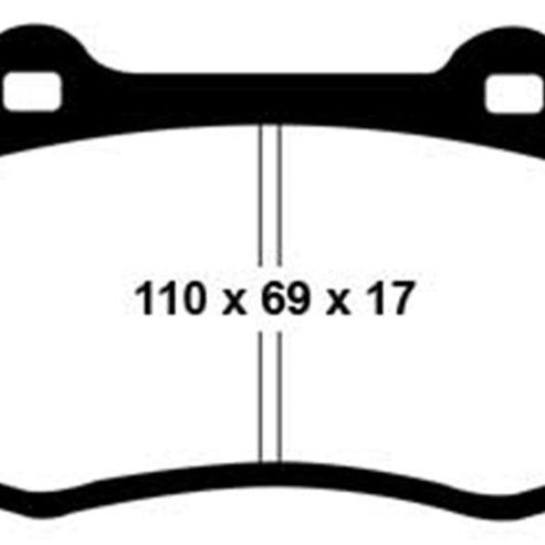 EBC DP31031C - EBCDP31031C - EBC 96-03 Alfa Romeo GTV 3.0 (Brembo) Redstuff Front Brake Pads - Shipped in Europe - Tuningsupply.com