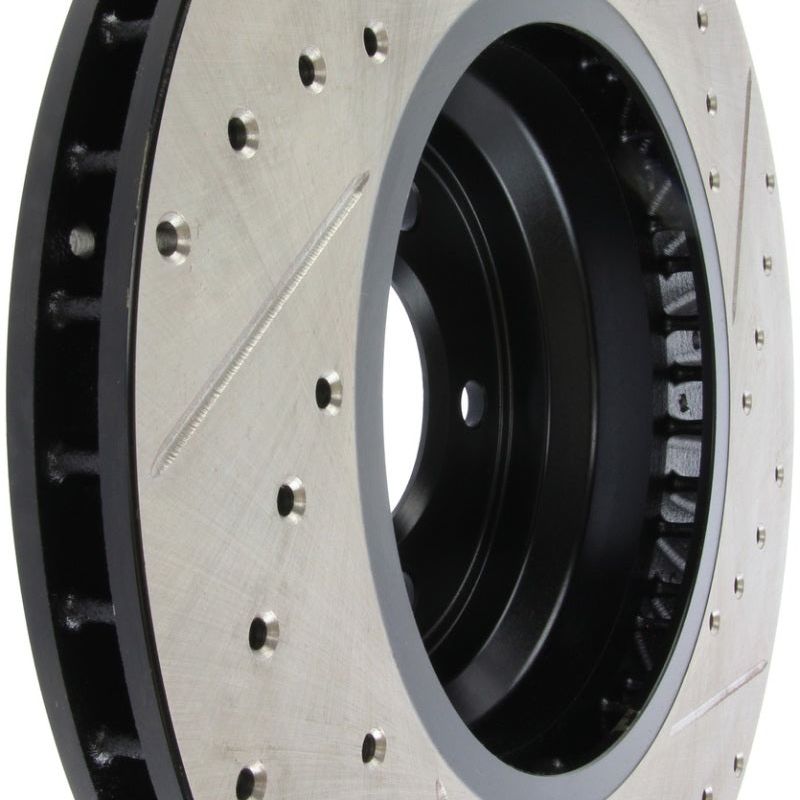 Stoptech 127.34093R - STO127.34093R - StopTech 07-09 BMW 335 (E90/E92/E93) Slotted & Drilled Right Front Rotor - Shipped in Europe - Tuningsupply.com