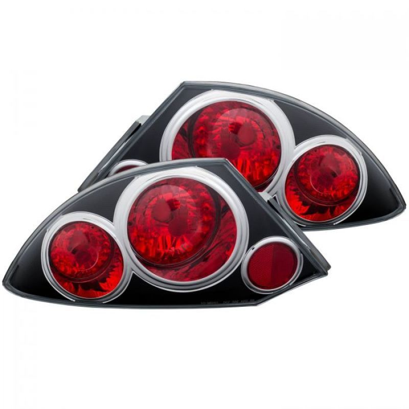 ANZO 221081 - ANZ221081 - ANZO 2000-2005 Mitsubishi Eclipse Taillights Black - Shipped in Europe - Tuningsupply.com