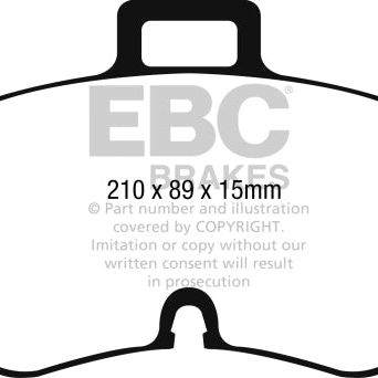 EBC DP42256R - EBCDP42256R - EBC 16-17 Audi TT Yellowstuff Front Brake Pads - Shipped in Europe - Tuningsupply.com