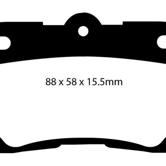 EBC DP31586C - EBCDP31586C - EBC 06-07 Lexus GS300 3.0 Redstuff Rear Brake Pads - Shipped in Europe - Tuningsupply.com